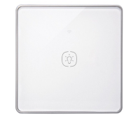 Tuya 1G Zigbee Wireless Touch Switch with Glass+PC Frame, Button Cell CR2032 Powered, Compatible with Alexa & Google Home